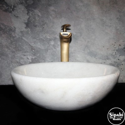 Kristal Beyaz İnce Tasarım Lavabo Kristal Beyaz İnce Tasarım Lavabo