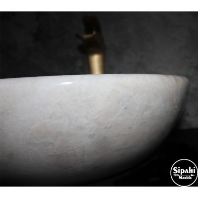 Kristal Beyaz İnce Tasarım Lavabo Kristal Beyaz İnce Tasarım Lavabo
