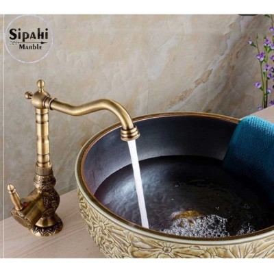 Antik İşlemeli Kısa Lavabo Bataryası Antik İşlemeli Kısa Lavabo Bataryası