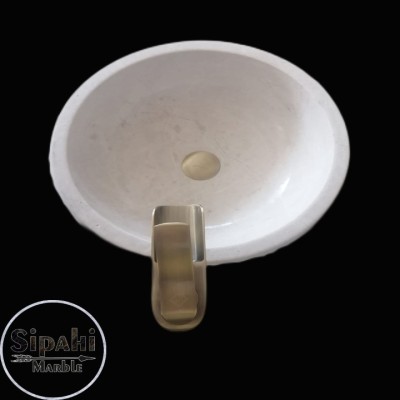 Bej Mermer Dışı Yatay Patlatma Lavabo Bej Mermer Dışı Yatay Patlatma Lavabo