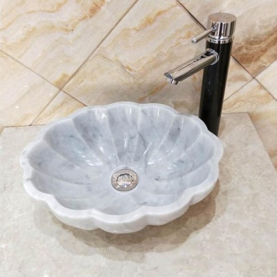 Afyon Bulutlu Mermer Papatya Model Lavabo Afyon Bulutlu Mermer Papatya Model Lavabo