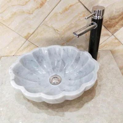 Afyon Bulutlu Mermer Papatya Model Lavabo Afyon Bulutlu Mermer Papatya Model Lavabo