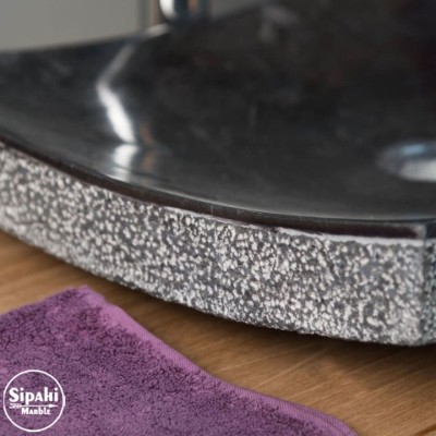 Akşehir Siyah Dışı Mucartalı Mermer Yaprak Lavabo Akşehir Siyah Dışı Mucartalı Mermer Yaprak Lavabo