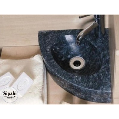 Akşehir Siyah Mermer Mini Köşe Lavabo Akşehir Siyah Mermer Mini Köşe Lavabo