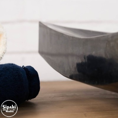 Akşehir Siyah Yaprak Model Mermer Lavabo Akşehir Siyah Yaprak Model Mermer Lavabo