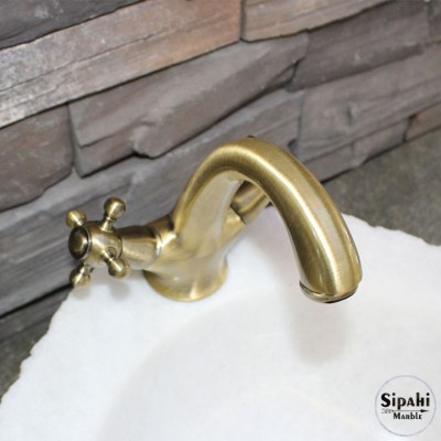 Antik Banyo Lavabo Bataryası - Çift Kollu Antik Banyo Lavabo Bataryası - Çift Kollu