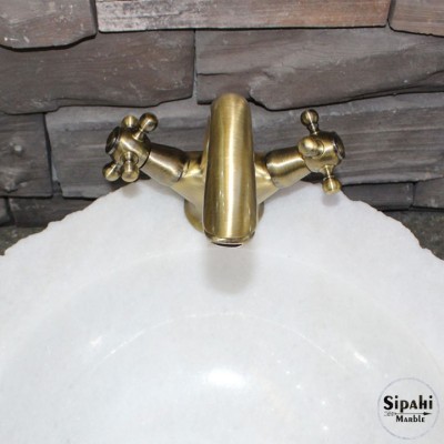 Antik Banyo Lavabo Bataryası - Çift Kollu Antik Banyo Lavabo Bataryası - Çift Kollu