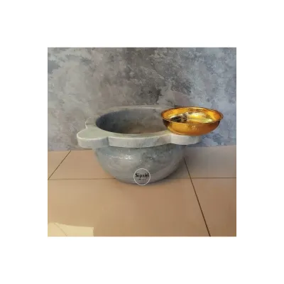 Gri Mermer Düz Kurna