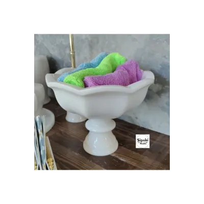 Beyaz Mermer 10 Parça Banyo Seti Beyaz Mermer 10 Parça Banyo Seti