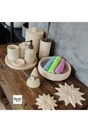   Traverten 11 Parça Lüks Banyo Seti