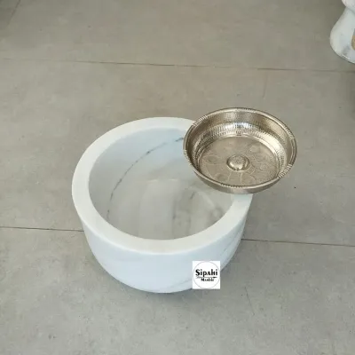 Afyon Beyaz Mermer Kabak Model Mini Kurna Afyon Beyaz Mermer Kabak Model Mini Kurna