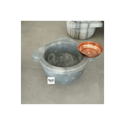 Gri Mermer Düz Köşe Kurna