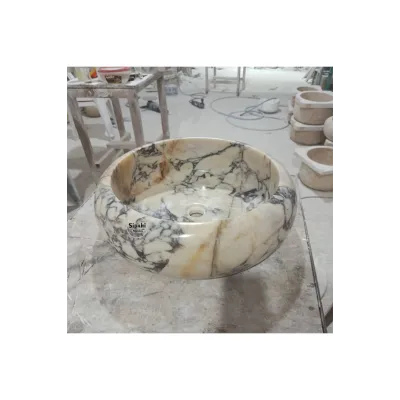 Menekşe Mermer Bombeli Lavabo Menekşe Mermer Bombeli Lavabo