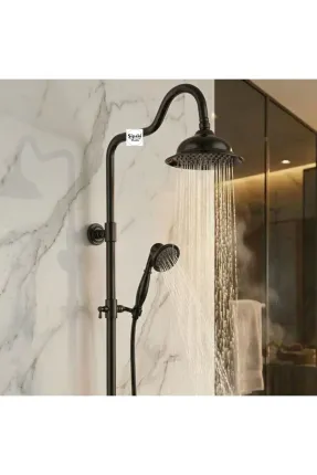 Royal Serisi Modern Duş Seti - Siyah