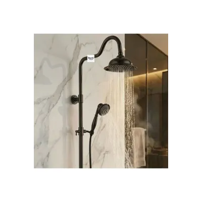 Royal Serisi Modern Duş Seti - Siyah