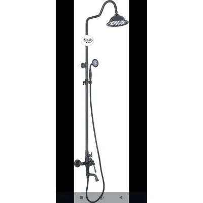 Royal Serisi Modern Duş Seti - Siyah