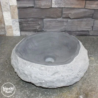 Bazalt Antrasit Doğal Dizayn Lavabo Bazalt Antrasit Doğal Dizayn Lavabo