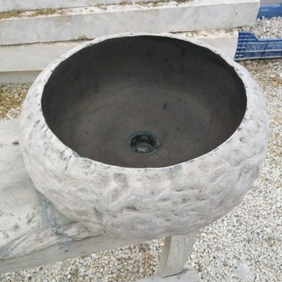 Bazalt Antrasit Patlatma Doğal Tasarım Lavabo Bazalt Antrasit Patlatma Doğal Tasarım Lavabo