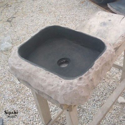 Bazalt Dışı Doğal Patlatma Kare Mini Lavabo Bazalt Dışı Doğal Patlatma Kare Mini Lavabo