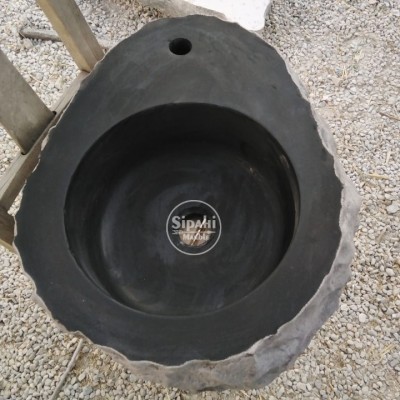 Bazalt Siyah Dışı Patlatma Kütük Lavabo Bazalt Siyah Dışı Patlatma Kütük Lavabo