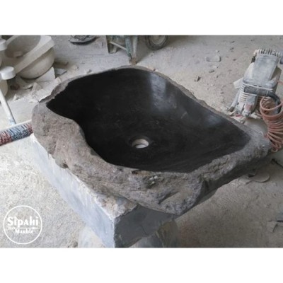 Bazalt Siyah Dışı Patlatma Şekilsiz Dikdörtgen Lavabo Bazalt Siyah Dışı Patlatma Şekilsiz Dikdörtgen Lavabo