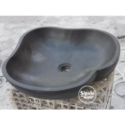 Bazalt Siyah Şekilsiz Lavabo Bazalt Siyah Şekilsiz Lavabo
