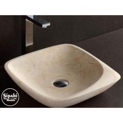 Bej Mermer İçi Üçgen Lavabo Bej Mermer İçi Üçgen Lavabo