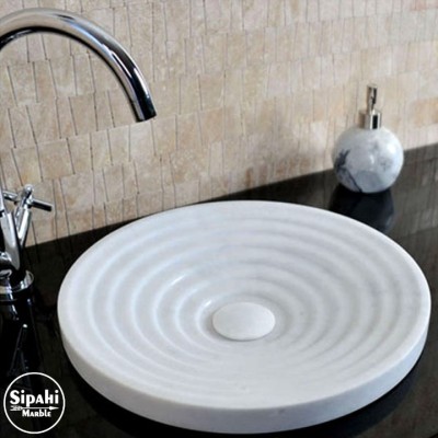 Beyaz Mermer Basamak Tasarım Tepsi Lavabo Beyaz Mermer Basamak Tasarım Tepsi Lavabo