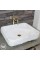 Beyaz Mermer Dışı Taramalı Kedi Gözü Model Lavabo Beyaz Mermer Dışı Taramalı Kedi Gözü Model Lavabo