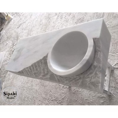 Beyaz Mermer Unfinished Dizayn Tezgah Lavabo Beyaz Mermer Unfinished Dizayn Tezgah Lavabo