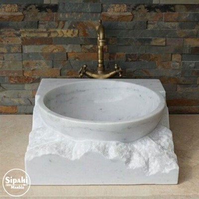 Beyaz Mermer Unfinished Lavabo Beyaz Mermer Unfinished Lavabo