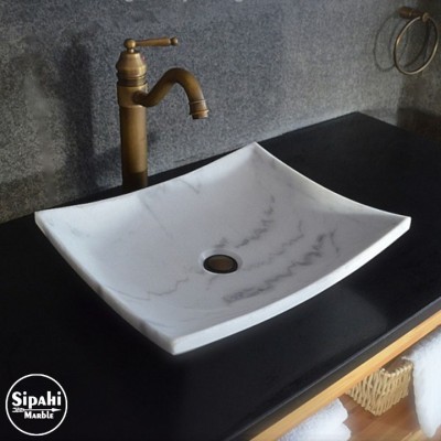 Beyaz Mermer Yaprak Lavabo Beyaz Mermer Yaprak Lavabo