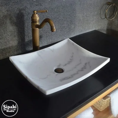 Beyaz Mermer Yaprak Lavabo Beyaz Mermer Yaprak Lavabo