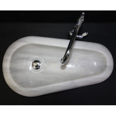 Beyaz Mermer Çakıl Tasarım Lavabo Beyaz Mermer Çakıl Tasarım Lavabo