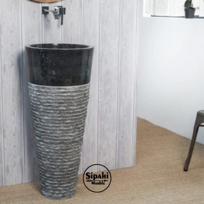 Akşehir Siyah Dışı Çizik Patlatmalı Dikey Lavabo Akşehir Siyah Dışı Çizik Patlatmalı Dikey Lavabo