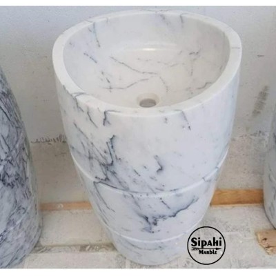 Leylak Mermer Ağzı Eğimli Dikey Lavabo Leylak Mermer Ağzı Eğimli Dikey Lavabo