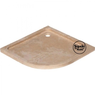 Traverten Oval Kenarlı Köşe Duş Teknesi Traverten Oval Kenarlı Köşe Duş Teknesi