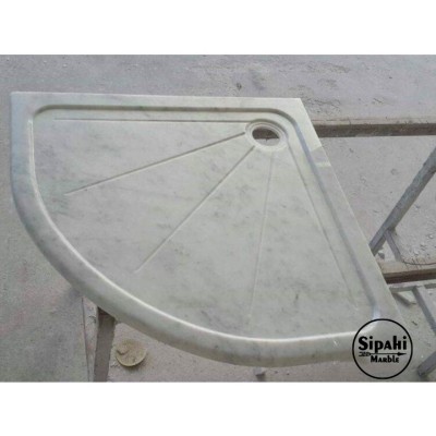 Afyon Grili Mermer Kanallı Oval Kenar Duş Teknesi Afyon Grili Mermer Kanallı Oval Kenar Duş Teknesi