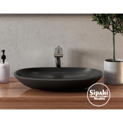 Bazalt Siyah Kayık Lavabo Bazalt Siyah Kayık Lavabo