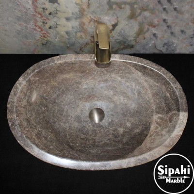 Dark Emperador Elips Lavabo Dark Emperador Elips Lavabo