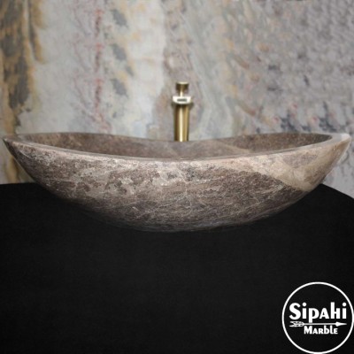 Dark Emperador Elips Lavabo Dark Emperador Elips Lavabo