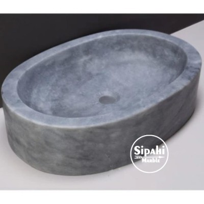 Afyon Gri Mermer Oval Dikdörtgen Lavabo Afyon Gri Mermer Oval Dikdörtgen Lavabo