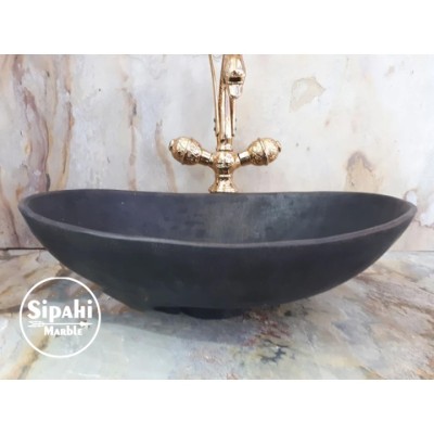Bazalt Siyah Derin Kayık Lavabo Bazalt Siyah Derin Kayık Lavabo