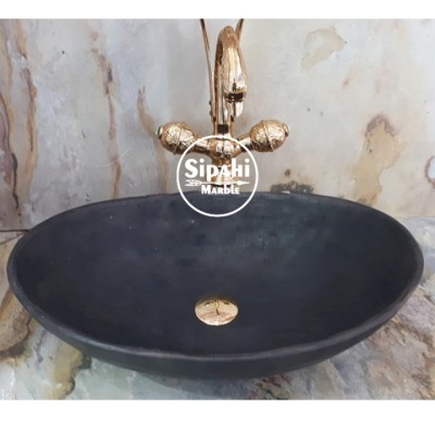 Bazalt Siyah Derin Kayık Lavabo Bazalt Siyah Derin Kayık Lavabo