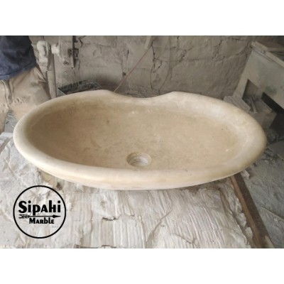 Traverten Berber Dizayn Kayık Lavabo Traverten Berber Dizayn Kayık Lavabo