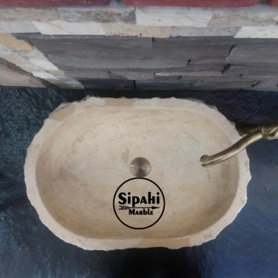 Traverten Dışı Patlatma Kayık Lavabo Traverten Dışı Patlatma Kayık Lavabo