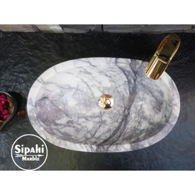 Leylak Mermer Kayık Lavabo Leylak Mermer Kayık Lavabo