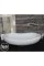 White Marble Boat Protruding Design Washbasin