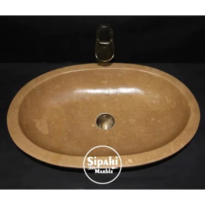 Noche Travertine Oval Ellipse Washbasin Noche Travertine Oval Ellipse Washbasin