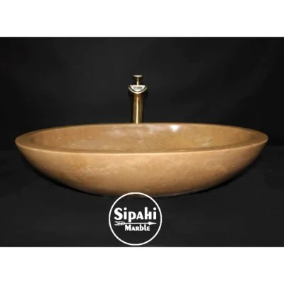 Noche Travertine Oval Ellipse Washbasin Noche Travertine Oval Ellipse Washbasin